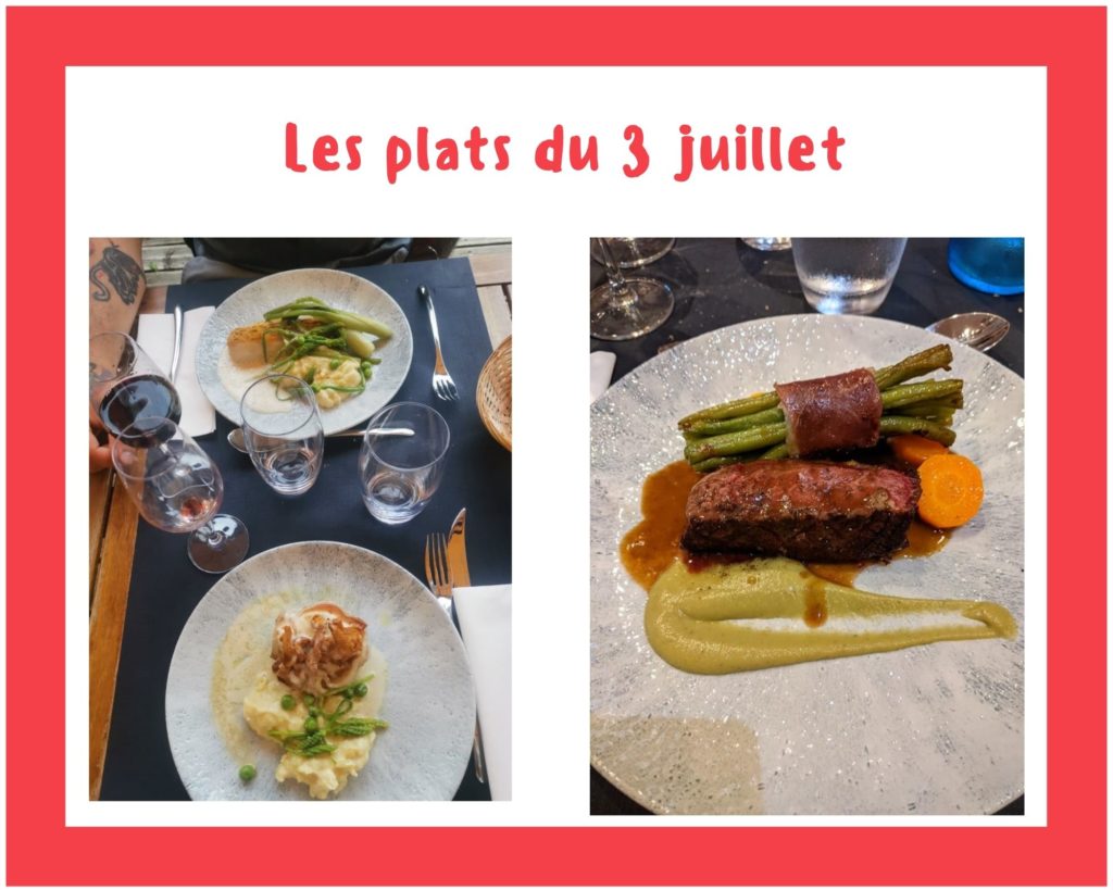 les plats 3 juillet