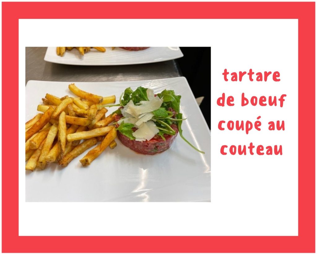 tartare de boeuf au couteau