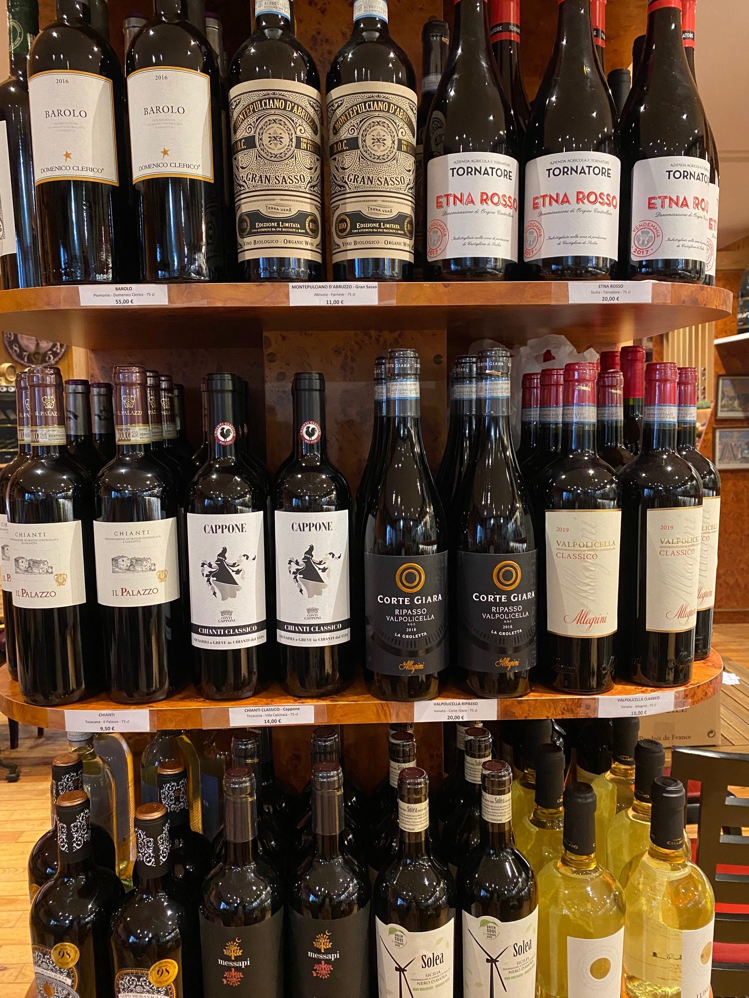Notre gamme de vins italiens